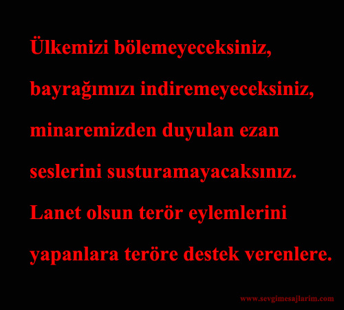 Terore lanet sozleri